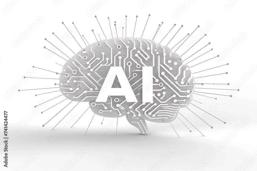 Poster ai brain chip it security. artificial intelligence ai enterprise transformation mind qc vcsel axon. 