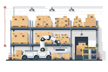 Robots helping in the logistics of moving product