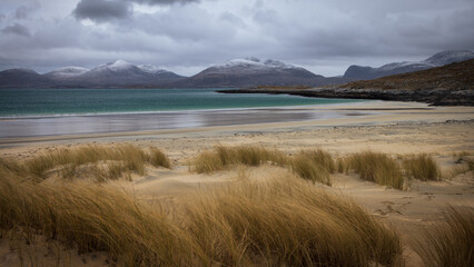 Luskentyre Beach on the Isle of Harris, Outer Hebrides, Scotland.
