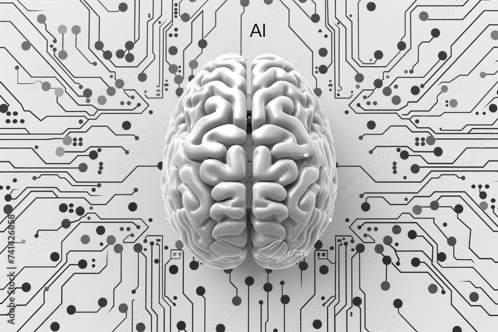 Poster ai brain chip cisc. artificial intelligence long term potentiation mind health wearables axon. semic