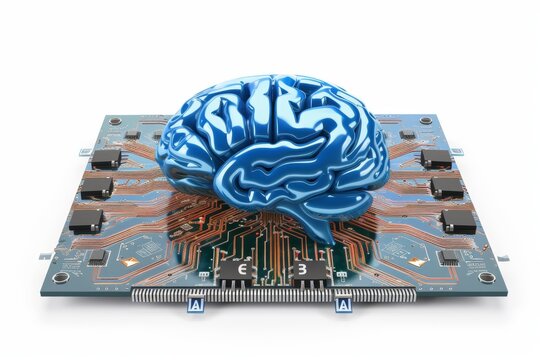 AI Brain Chip static ram. Artificial Intelligence olfactory cortex mind nanosensors axon. Semiconductor battery management circuits circuit board information system
