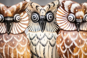 Wooden Owl Sculptures