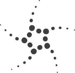 Spiral and swirl motion twisting circles design element set.