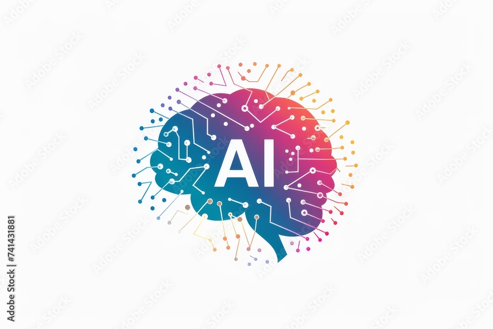Poster ai brain chip data restoration. artificial intelligence computational geometry mind meditation axon.