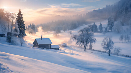 Winter in the Jura, Switzerland.