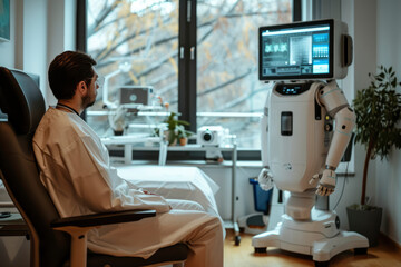 These robots allow healthcare professionals to remotely interact with patients