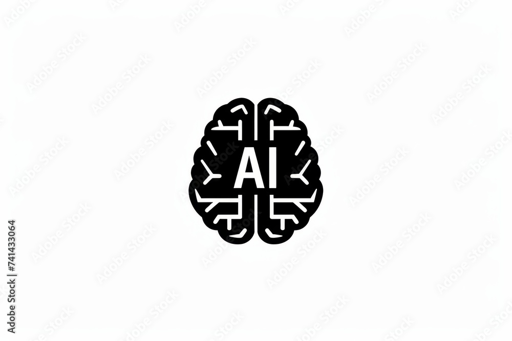Poster ai brain chip cloud computing. artificial intelligence ai safety mind business informatics axon. sem