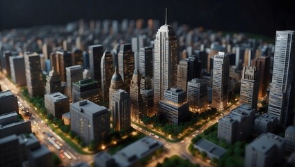 model of the city on the business table