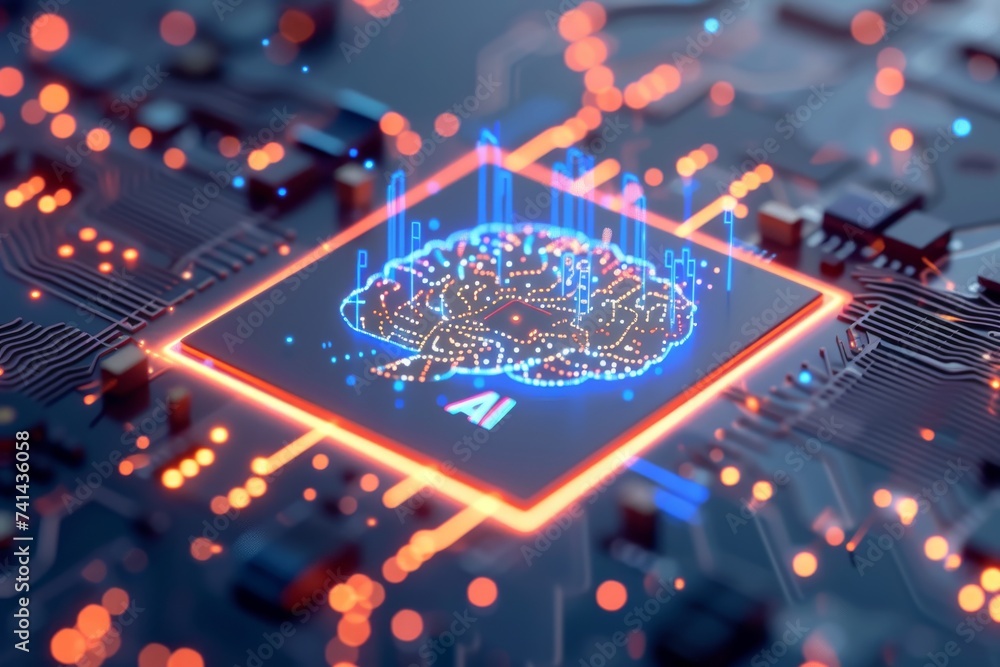 Poster ai brain chip neurotransmitter reuptake. artificial intelligence speculative execution mind ai start