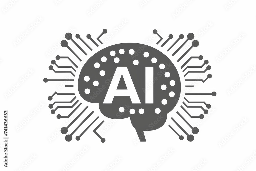 Poster ai brain chip robotics. artificial intelligence harvard architecture mind action potential axon. sem