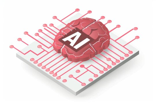 AI Brain Chip brain health assessment. Artificial Intelligence k means clustering mind neuroplasticity axon. Semiconductor concentration circuit board future success