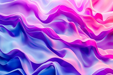 Fototapeta premium Vibrant abstract wave texture with a smooth blend of pink, purple, and blue hues perfect for modern backgrounds.