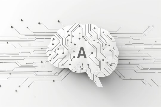 AI Brain Chip thin film deposition. Artificial Intelligence cns mind remote care management axon. Semiconductor digital transformation circuit board smart appliances