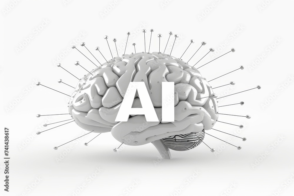 Poster ai brain chip delta waves. artificial intelligence spiritual energy mind ai bias axon. semiconductor