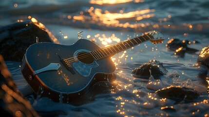 Coastal Guitar Serenade by the Sea