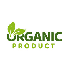 Green Organic Products Labels. Ecologic food stamps. Organic natural food labels.