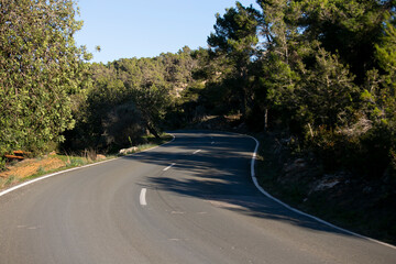 Pla de Corona area, characteristic for its nature, in the town of Santa Agnes on the island of...
