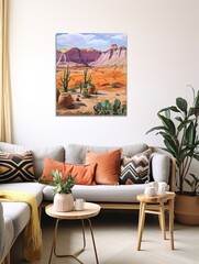 Modern Sands: Bohemian Desert Landscape Prints & Acrylic Art Gallery