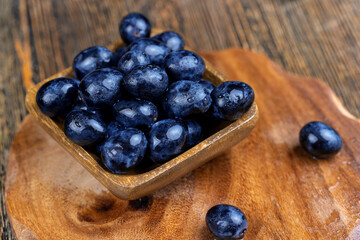 sweet ripe grapes on the table