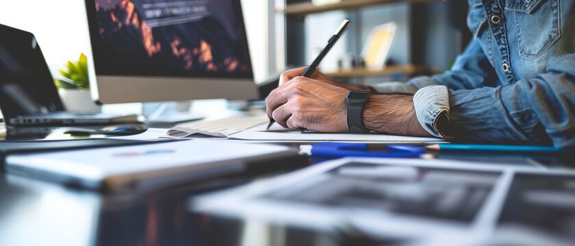 Crafting Visuals: A Graphic Designer's Journey with Drawing Tablets and Design Software
