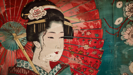 A Ukiyo-e Depiction of the Fuji Flower Queen