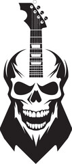 Phantom Phrases Skeleton Head Guitar Notes