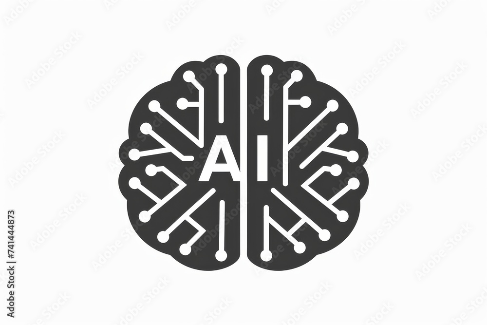 Poster ai brain chip neurotransmitter release. artificial intelligence digital strategy mind long term visi