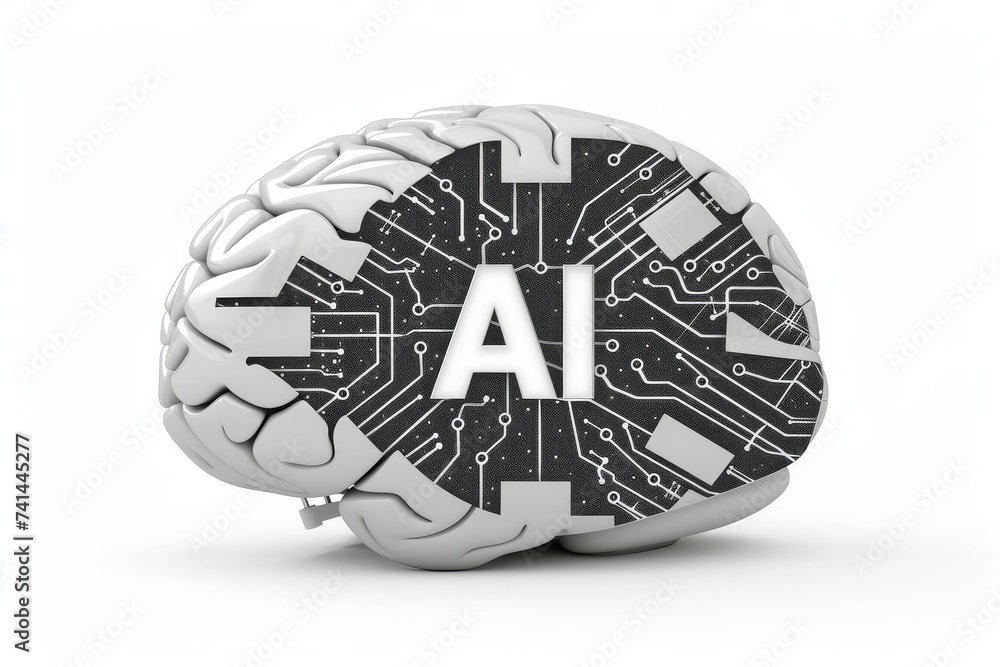 Poster ai brain chip quality assurance. artificial intelligence postcentral gyrus mind server hardware axon