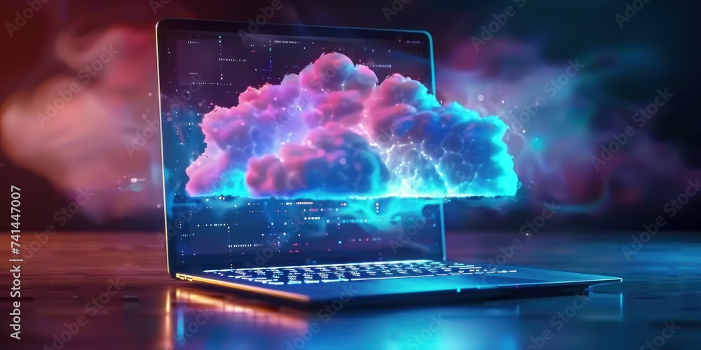 Aufkleber technology and imagination captures essence of modern data storage solutions whimsical powerful clou