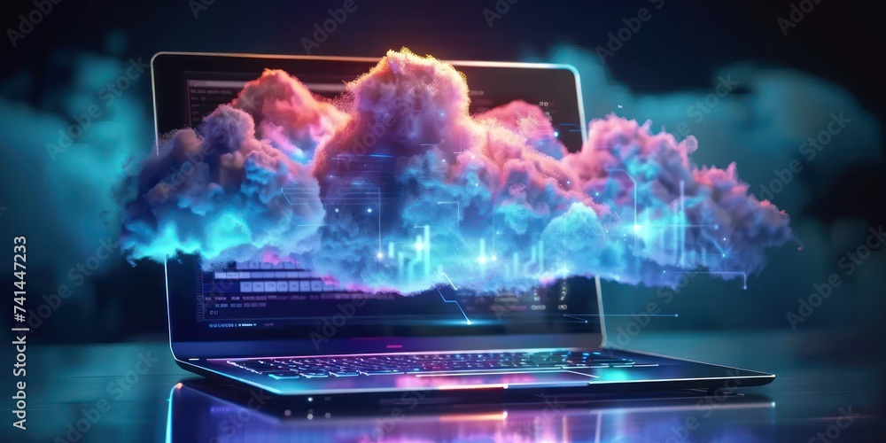Aufkleber technology and imagination captures essence of modern data storage solutions whimsical powerful clou