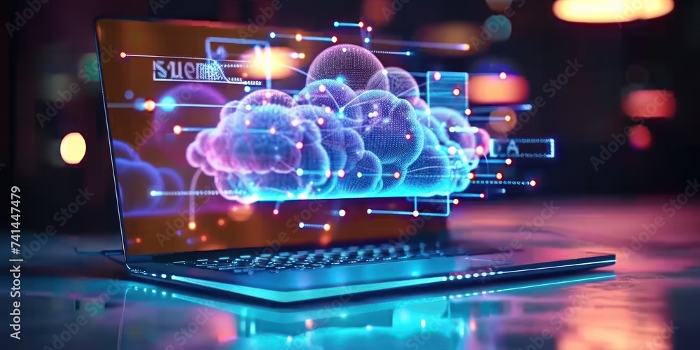 Aufkleber technology and imagination captures essence of modern data storage solutions whimsical powerful clou