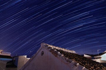 Star trails over the night skies of Antequera