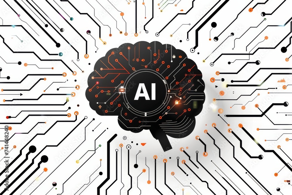 Poster ai brain chip memory footprint. artificial intelligence self efficacy mind neuronal dysfunction axon