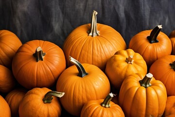 Pumpkins for halloween on amazing background  pumpkins 
