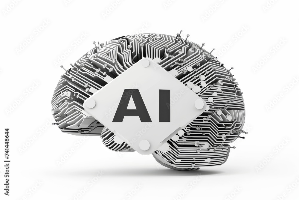 Poster ai brain chip musical intelligence. artificial intelligence cognitive enhancement devices mind ct pr