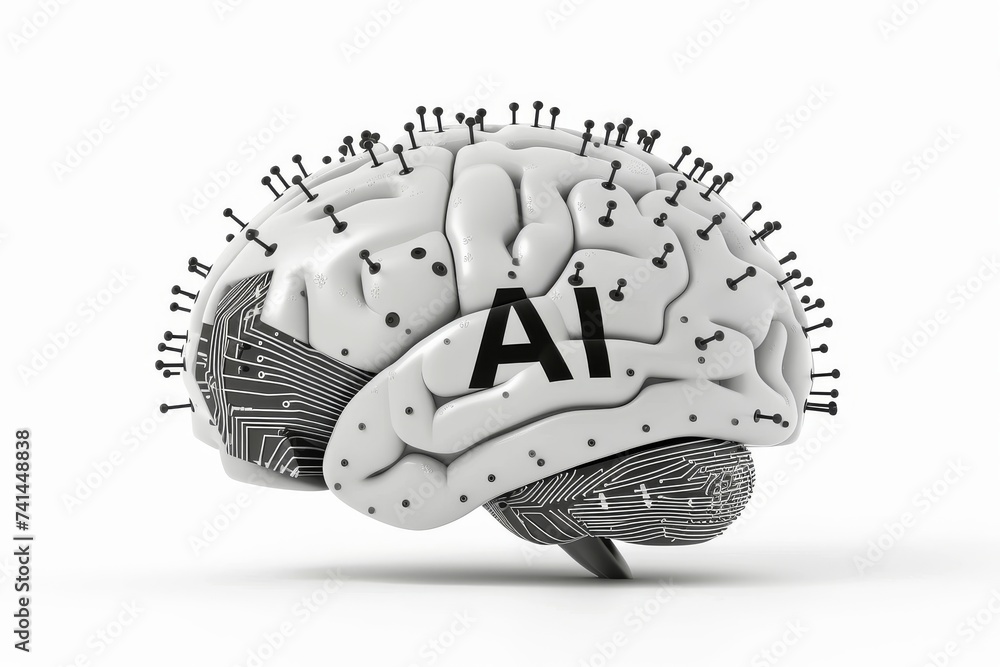 Poster ai brain chip neurological disorders community. artificial intelligence working memory training mind