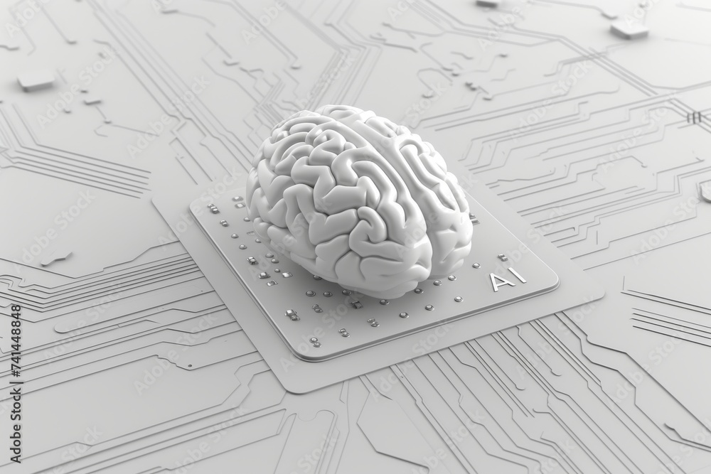 Poster ai brain chip pcb failure analysis. artificial intelligence artificial limbs mind hashing axon. semi