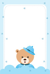 Vector illustration Baby Shower Invitation card editable post banner template