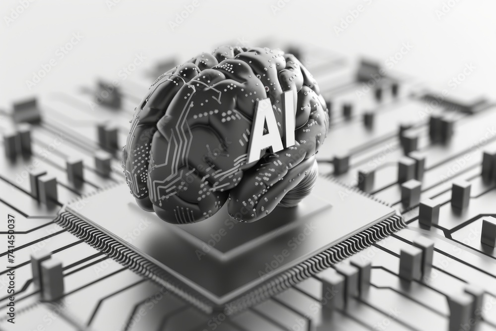 Poster ai brain chip middle occipital gyrus. artificial intelligence visionary goal mind speech difficulty 
