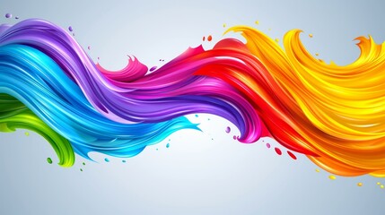 Colorful abstract rainbow wave background for creative projectsartistic waves pattern for designs.