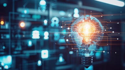 idea concept. Businessman and light bulb, creative ideas and thinking in business.