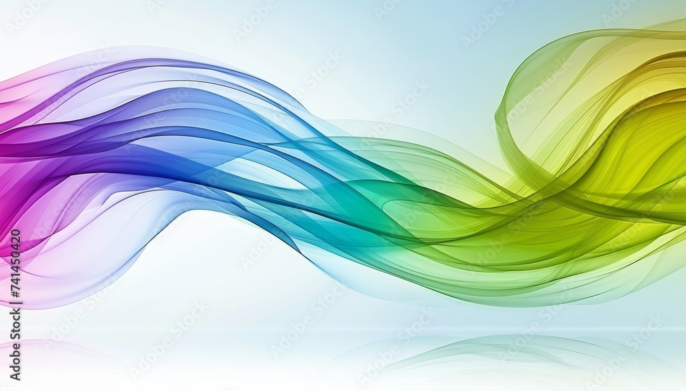 Poster Vibrant rainbow wave pattern background for creative design projects   abstract colorful waves