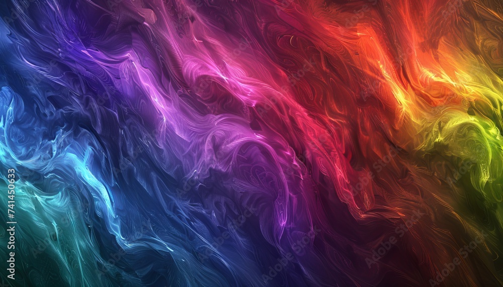 Poster vibrant abstract rainbow wave background for design projects colorful swirling waves and patterns
