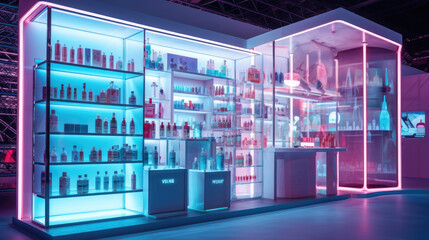 Obraz premium Pharmaceutical exhibition booth