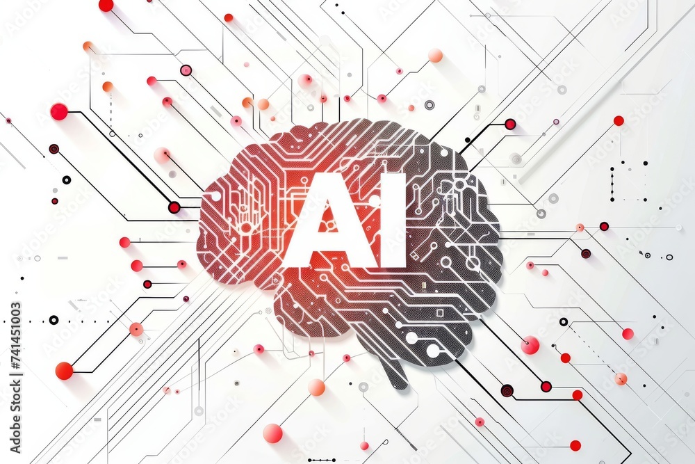 Poster ai brain chip page file. artificial intelligence projected mind neurotechnology trend axon. semicond