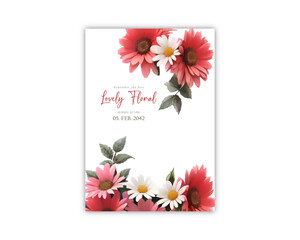 wedding invite card flower vector wedding invitation floral template