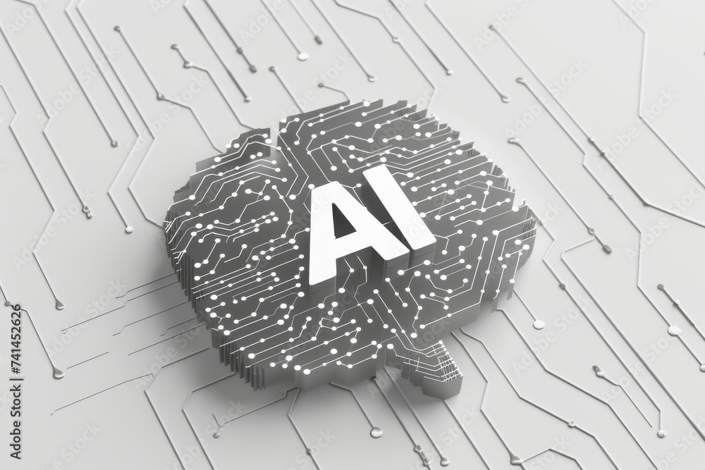 Poster ai brain chip substance p. artificial intelligence medical imaging sensors mind server data backup a