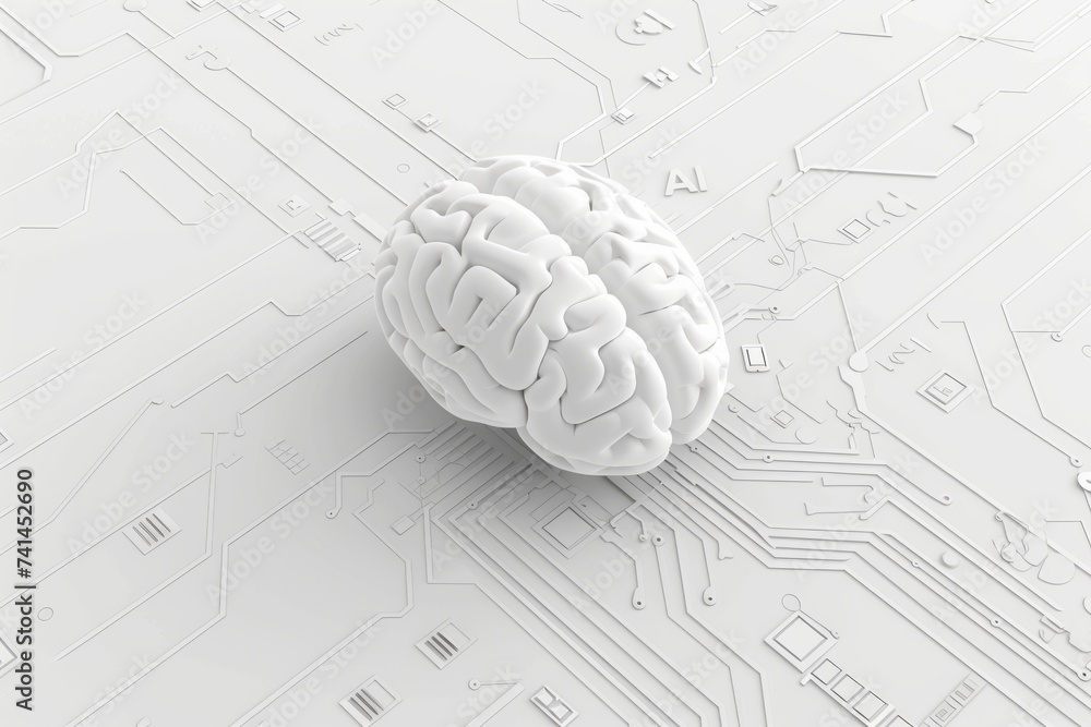 Poster ai brain chip software as a service. artificial intelligence healthtech investments mind nanorobotic