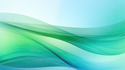 Green wave abstract background illustration