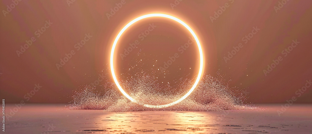 Poster a captivating light display that evokes the magic of the cosmos, blending science and imagination in